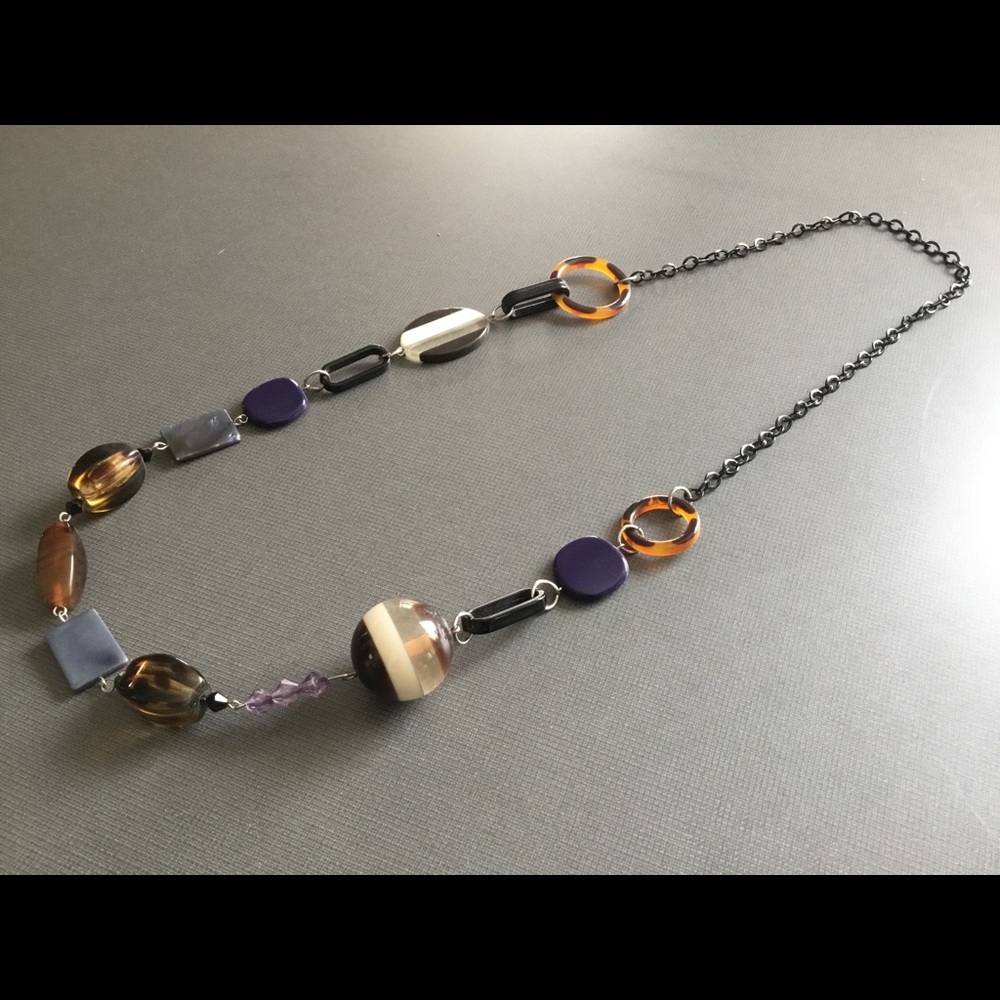 Fashion Bobble & Chain Necklace